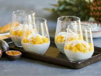 Chia Pudding with Mango, Passionfruit and Coconut 