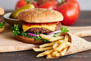Classic Cheeseburger with French Fries 