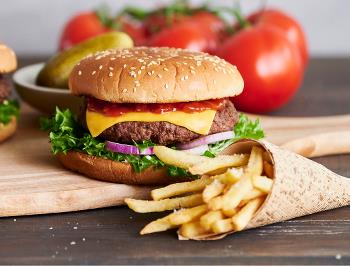 Classic Cheeseburger with French Fries 