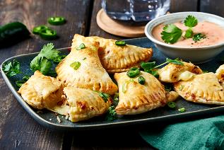 Cheesy Chicken and Mushroom Empanadas