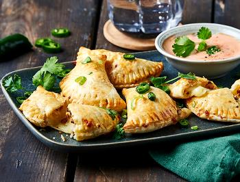 Cheesy Chicken and Mushroom Empanadas