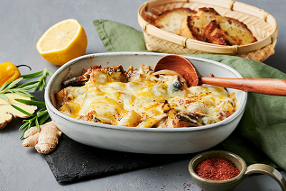 Cheesy Sardine Bake
