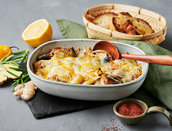 Cheesy Sardine Bake