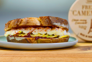 Camembert Toastie with Pear and Raspberry