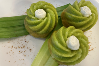 Steamed Pandan Cheesecake Kaswi