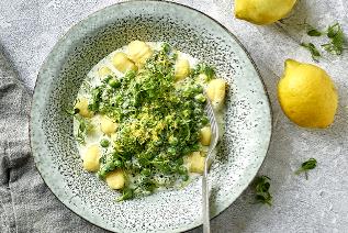 Gnocchi with Peas and Spinach