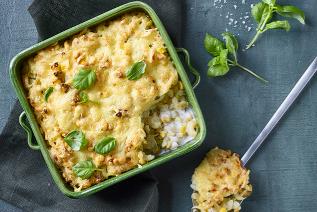 Cheese and Sweetcorn Pasta Bake