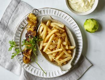 French Fries with Chicken Kebab