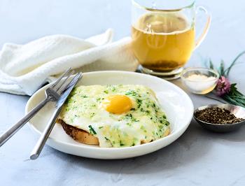 Cheesy Fried Eggs