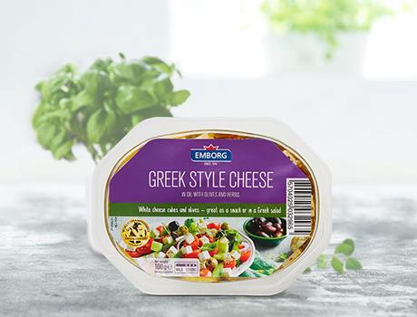 Greek Style Cheese with Olives and Herbs 