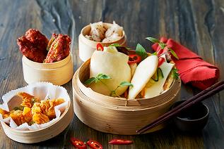 Bao Buns with BBQ Beef and Mozzarella  