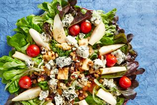 Pear and Naan Chips Salad