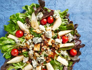 Pear and Naan Chips Salad