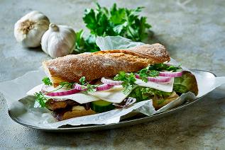 Vegan Garlic & Herbs Slices Sandwich