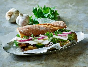 Vegan Garlic & Herbs Slices Sandwich