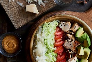 Salad Bowl with Butter Fried Chicken
