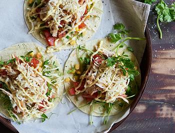 Soft taco with Shredded Cheese