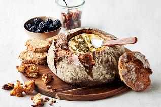 Baked Brie in Bread Bowl