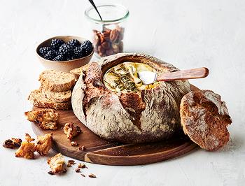 Baked Brie in Bread Bowl