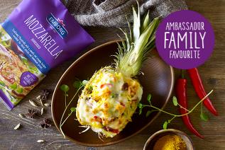Cheese Baked Pineapple Fried Rice