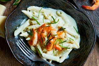 Grilled Prawns with Pasta Penne