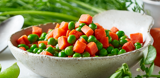 Juicy Peas And Carrots