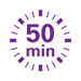 50 min working time, plus 1 hour refrigeration 